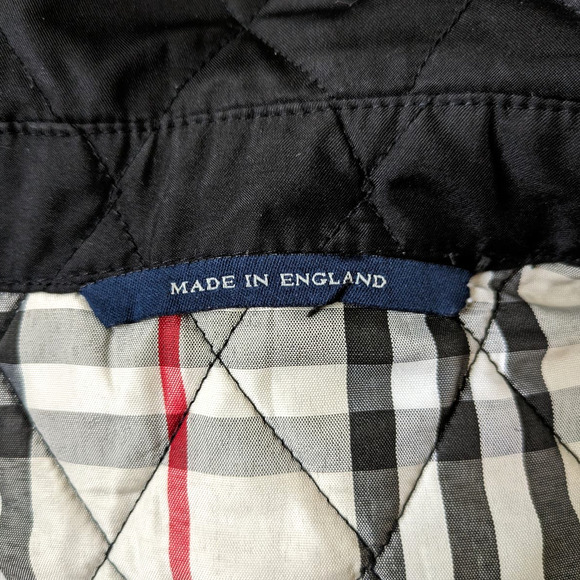 Burberry London Quilted Diamond Black Nova Check Jacket Size Small - Picture 5 of 7